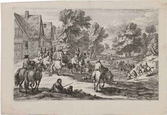 Мейлен Адам Франс ван дер Путешествие короля Людовика XIV со свитой в Венсеннский замок 1680 - е гг.